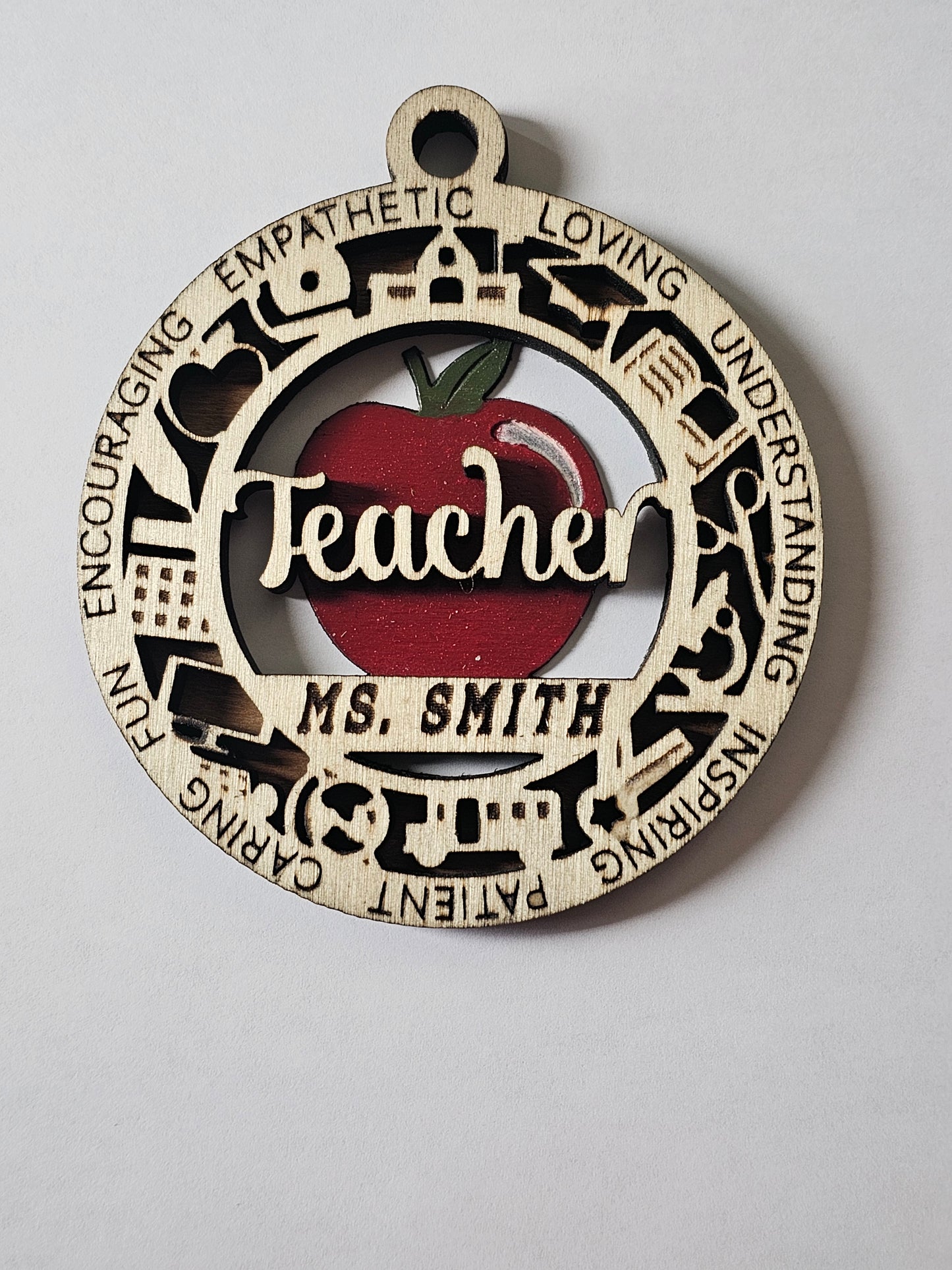 Custom Teacher Appreciation plaque, medallion or ornament. The perfect teacher gift to show their appreciation.