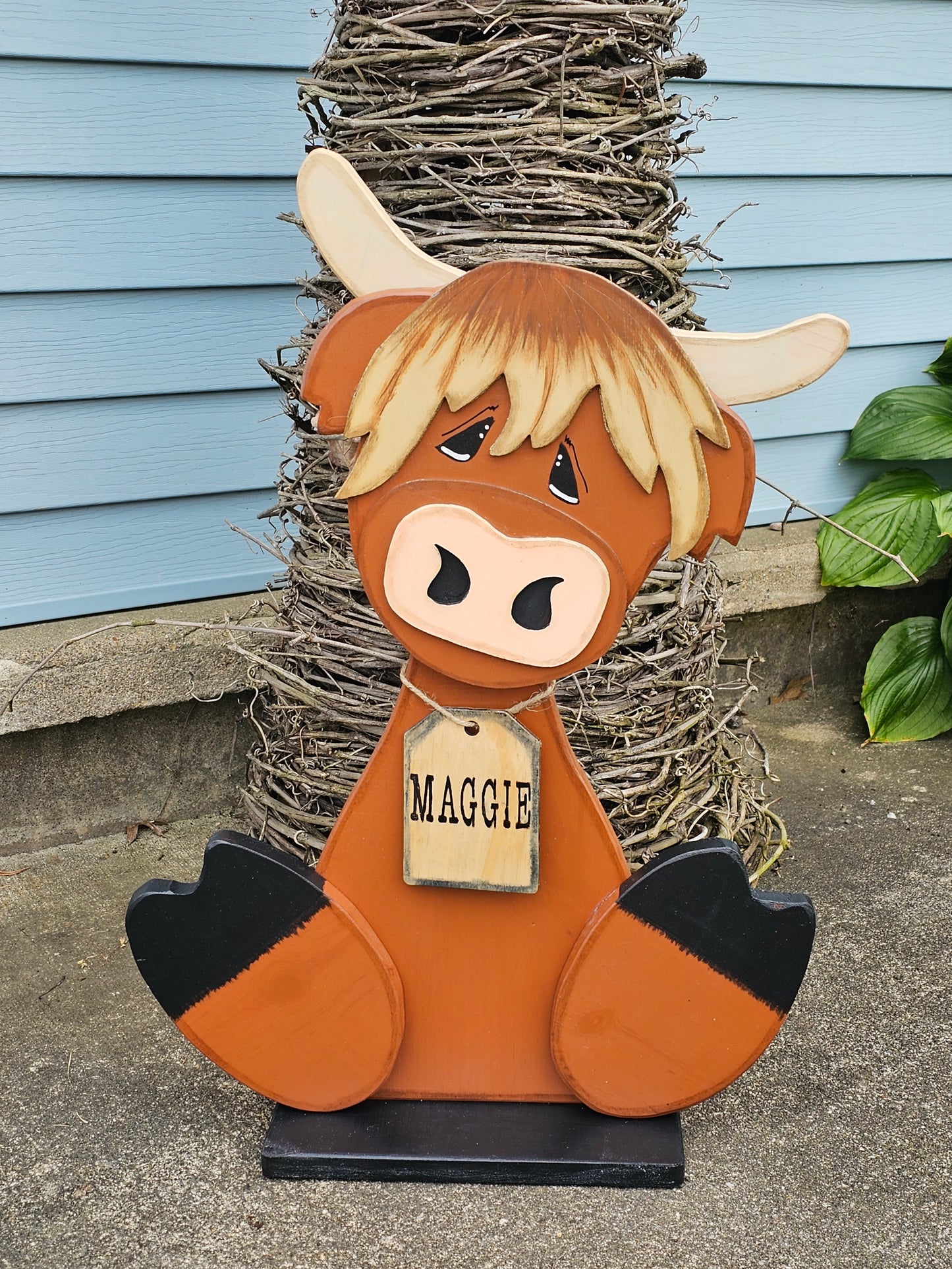 Highland Cow Family, Highland Cow, Cow, Wood Cow, Outdoor Cow Decoration, Highland Cow Porch sitter,