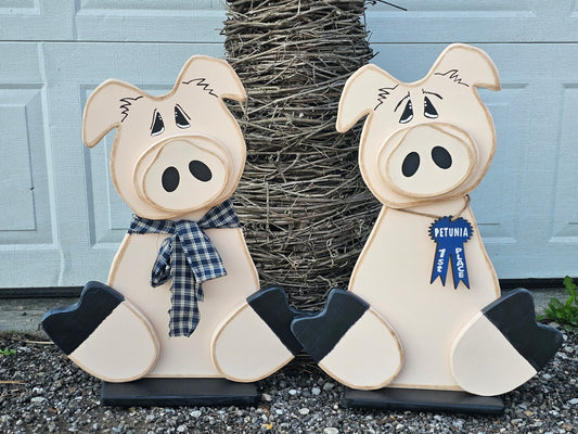 Addition to our Farm Family Collection our Pigs our the perfect country farmhouse design for any front porch or home decor.