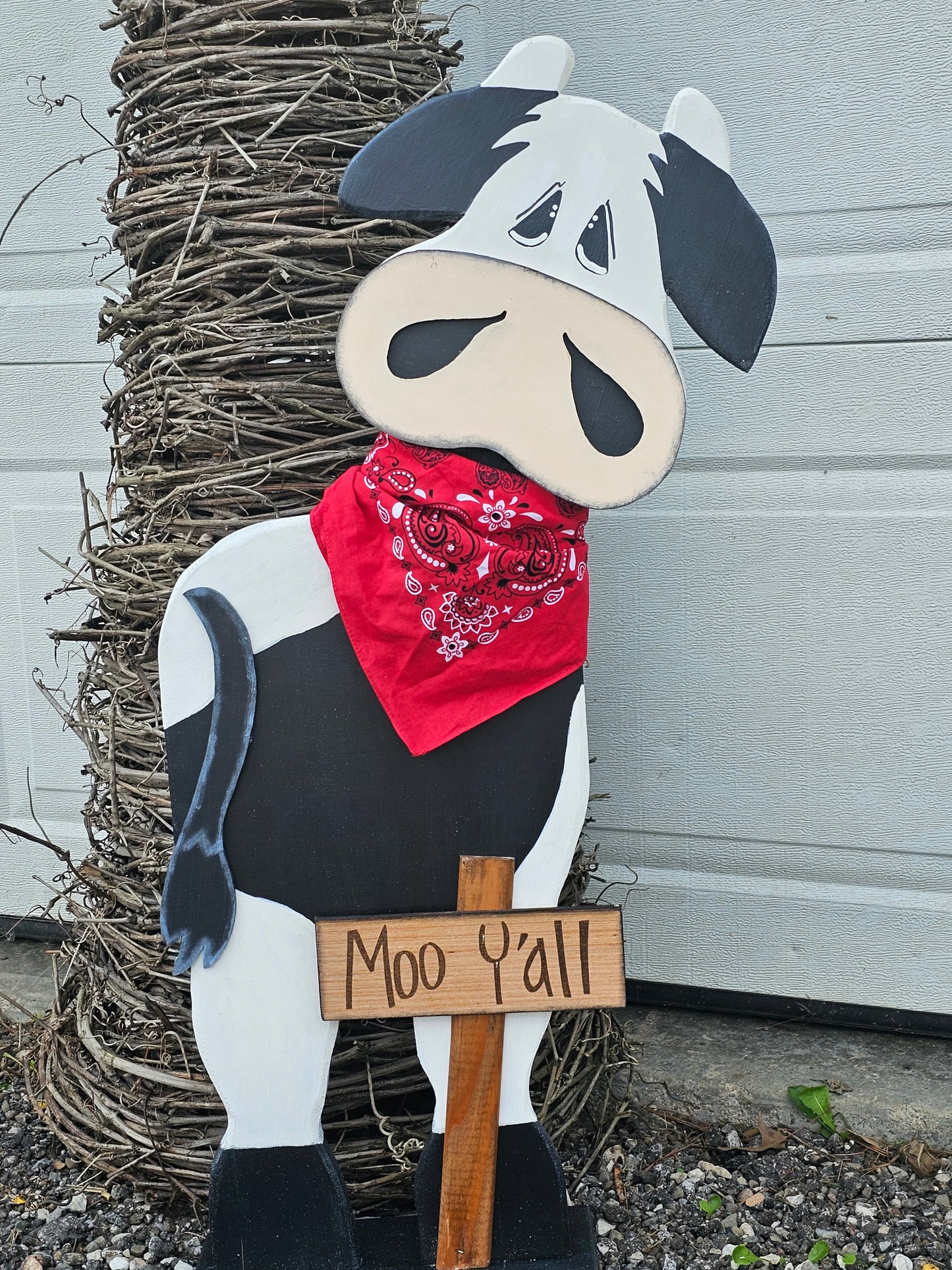 Addition to our Farm Family Collection. Our Holstein Cows bring country charm to any front porch or home decor.