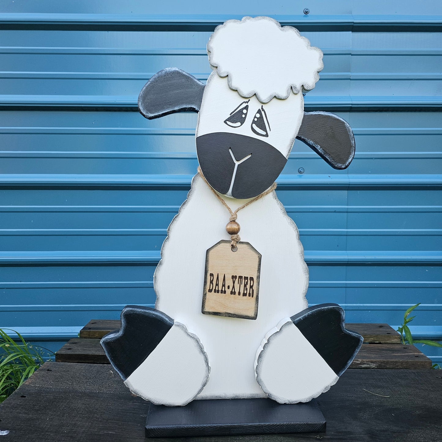 Addition to our Farm Family Collection, our cute sheep our perfect for any farmhouse decor or front porch
