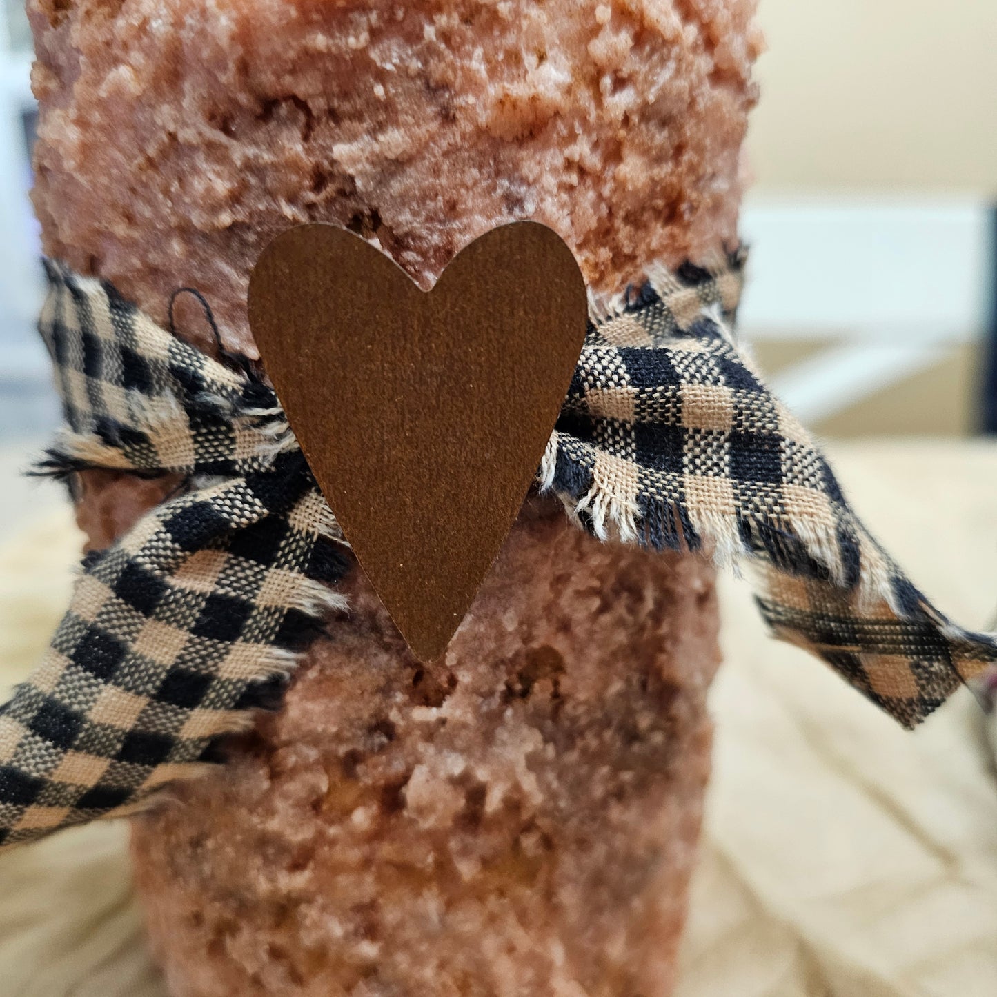 Primitive Handmade timered moving flame LED candle. Grubby candles, Primitive candles, farmhouse candles, timer candles, battery operated candles.