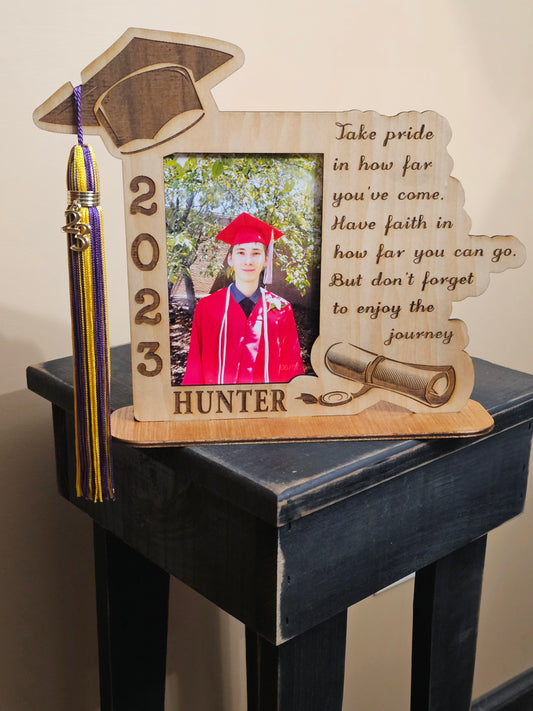 Graduation Picture Holder. Perfect gift for any Graduation party or Party table display.