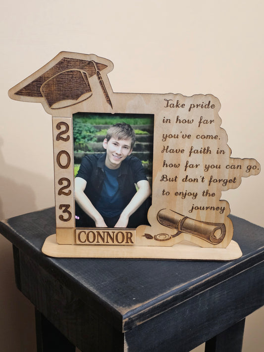 Graduation Picture Holder. Perfect gift for any Graduation party or Party table display.