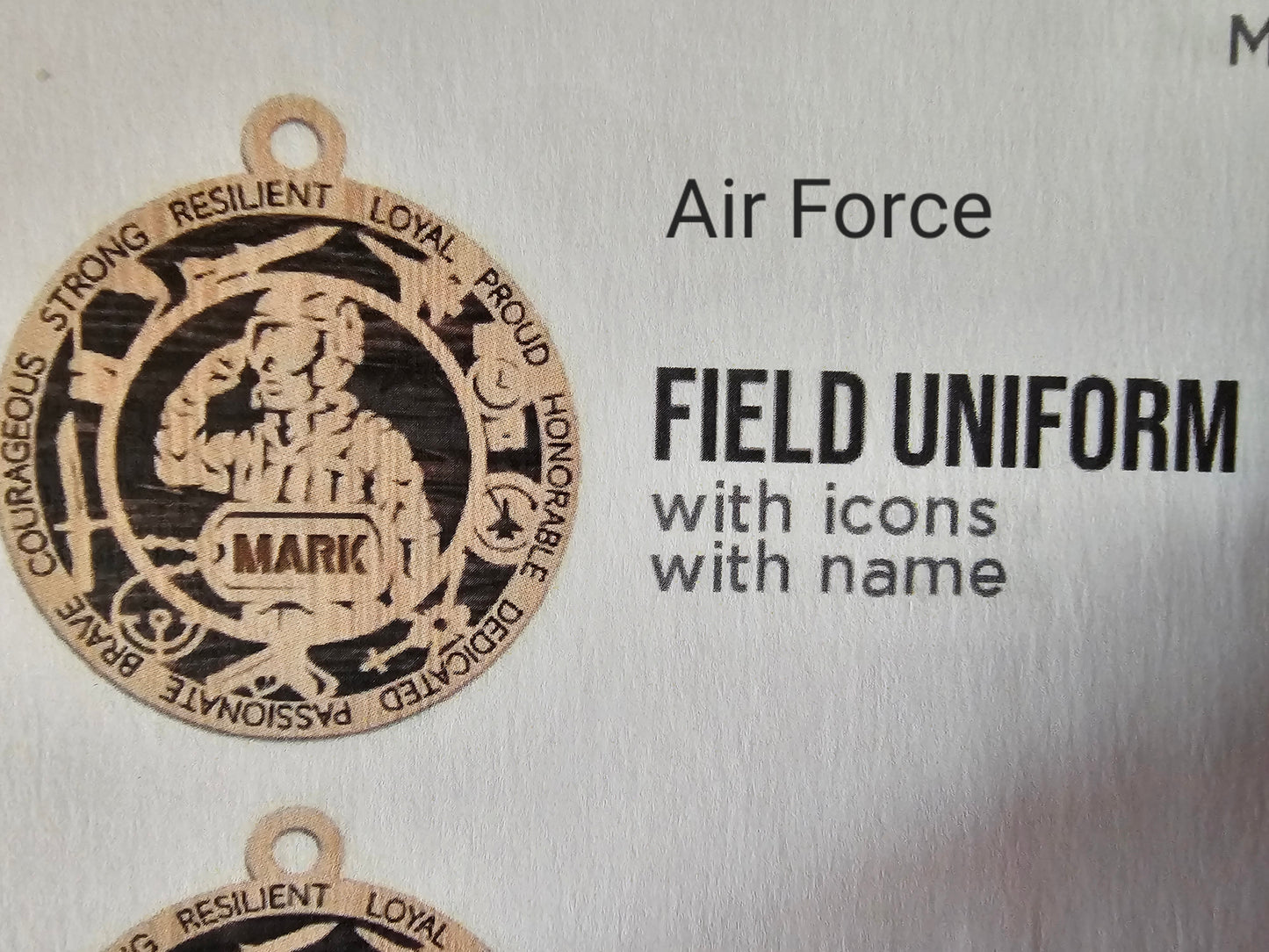 Custom Military medallion or ornament. Perfect gift for Armed Forces.
