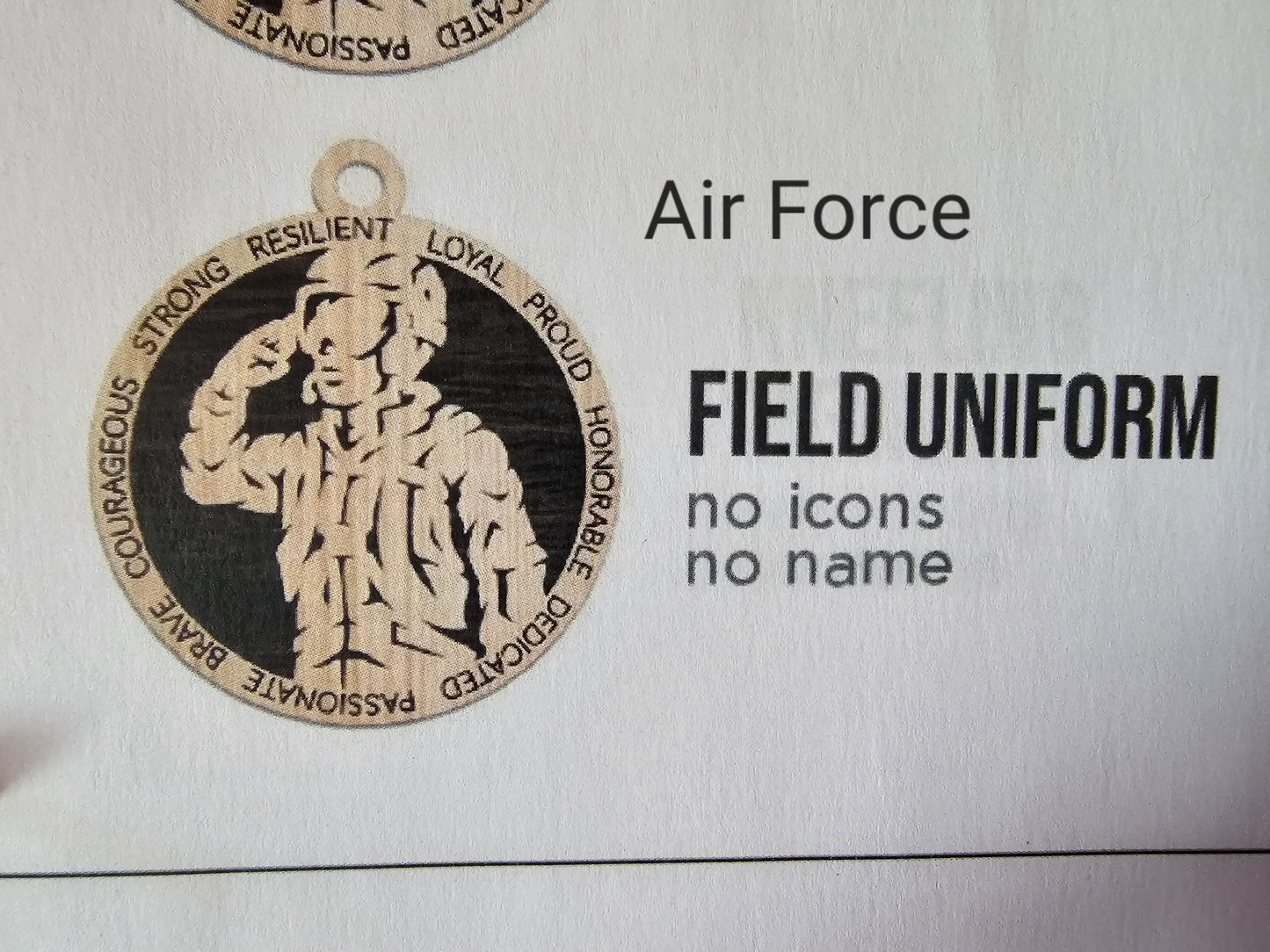 Custom Military medallion or ornament. Perfect gift for Armed Forces.