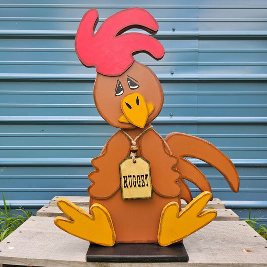 Addition to our Farm Family Collection, Our Chicken is the perfect country charm for any home decor or front porch.