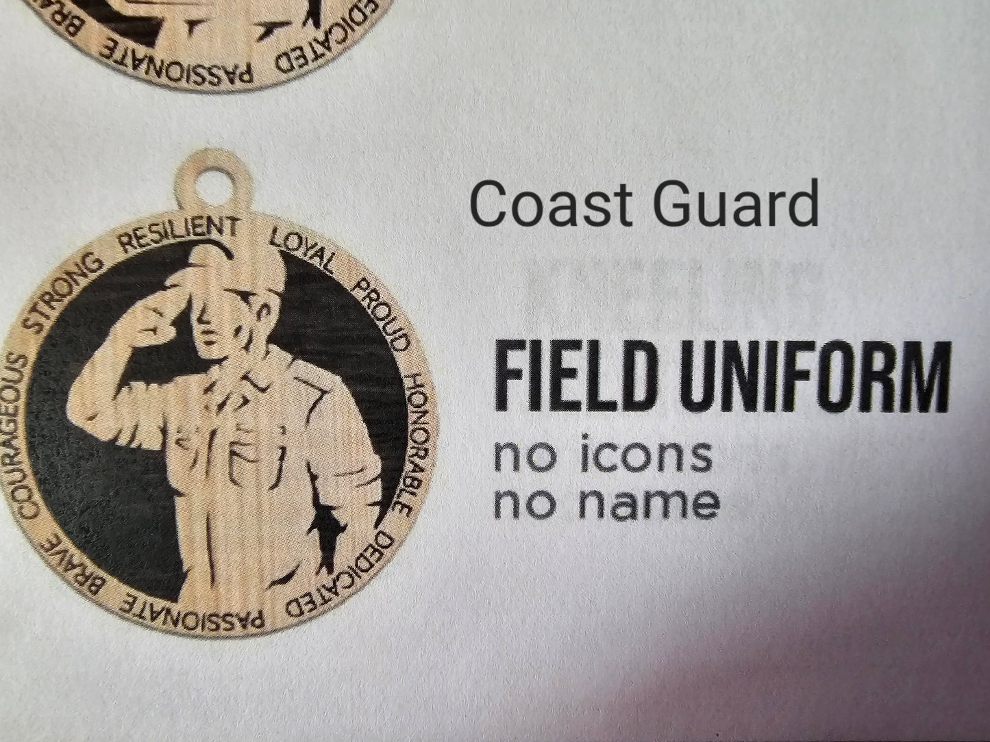 Custom Military medallion or ornament. Perfect gift for Armed Forces.