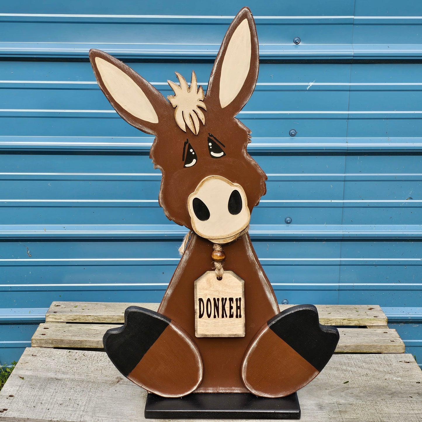 Addition to our Farm Family Collection, our Donkey is perfect country charm for any front porch or home decor.