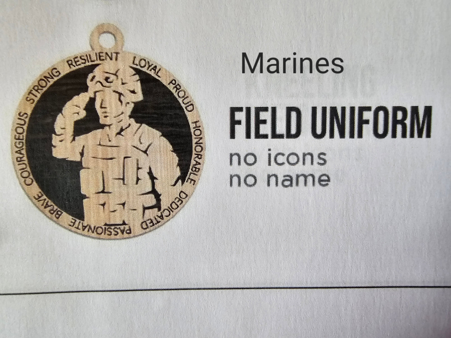 Custom Military medallion or ornament. Perfect gift for Armed Forces.