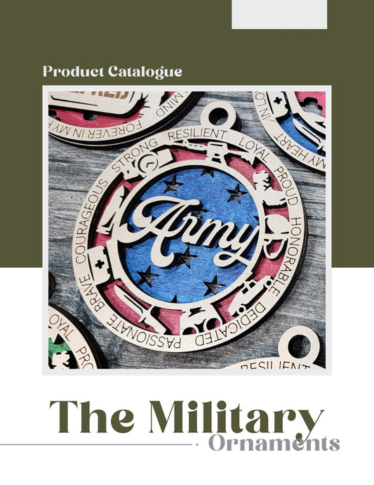 Custom Military medallion or ornament. Perfect gift for Armed Forces.