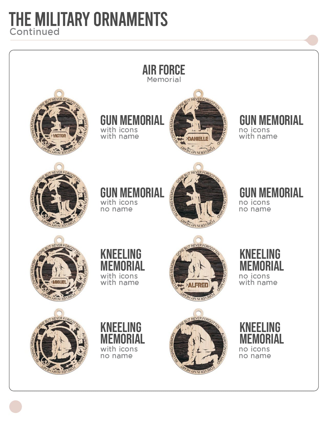 Custom Military medallion or ornament. Perfect gift for Armed Forces.