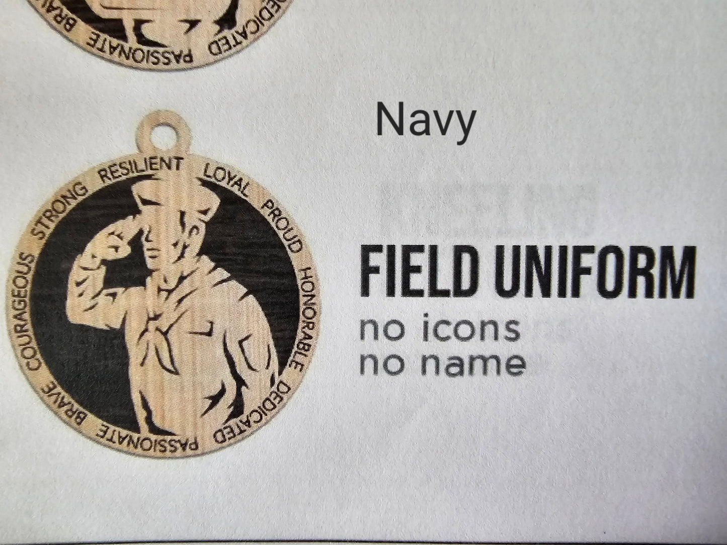 Custom Military medallion or ornament. Perfect gift for Armed Forces.