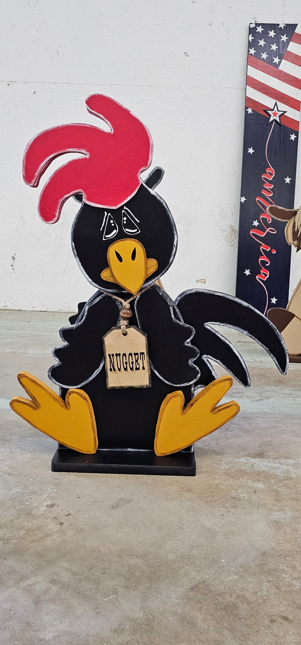 Addition to our Farm Family Collection, Our Chicken is the perfect country charm for any home decor or front porch.