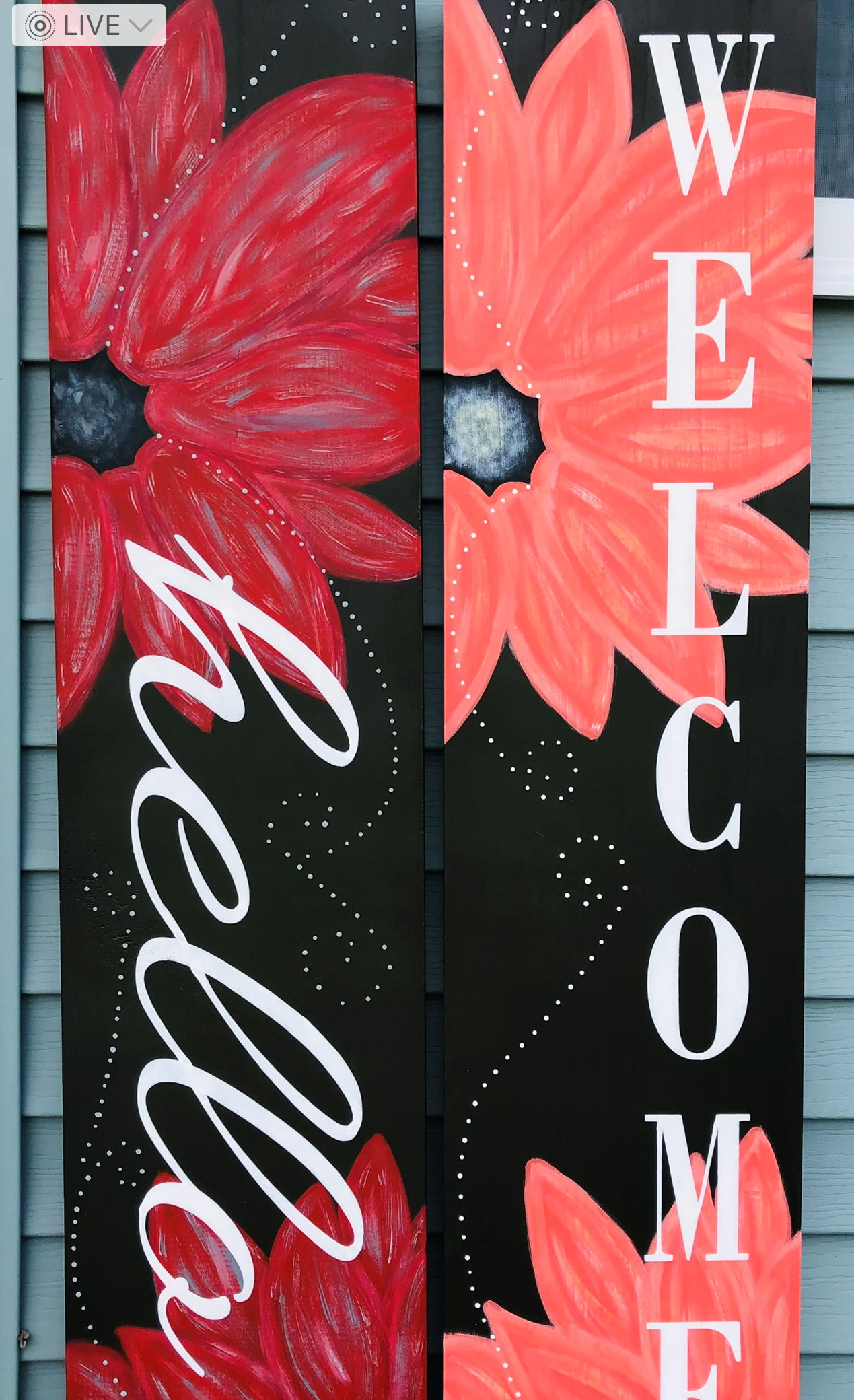 Welcome Daisy Flower Porch Leaner.
