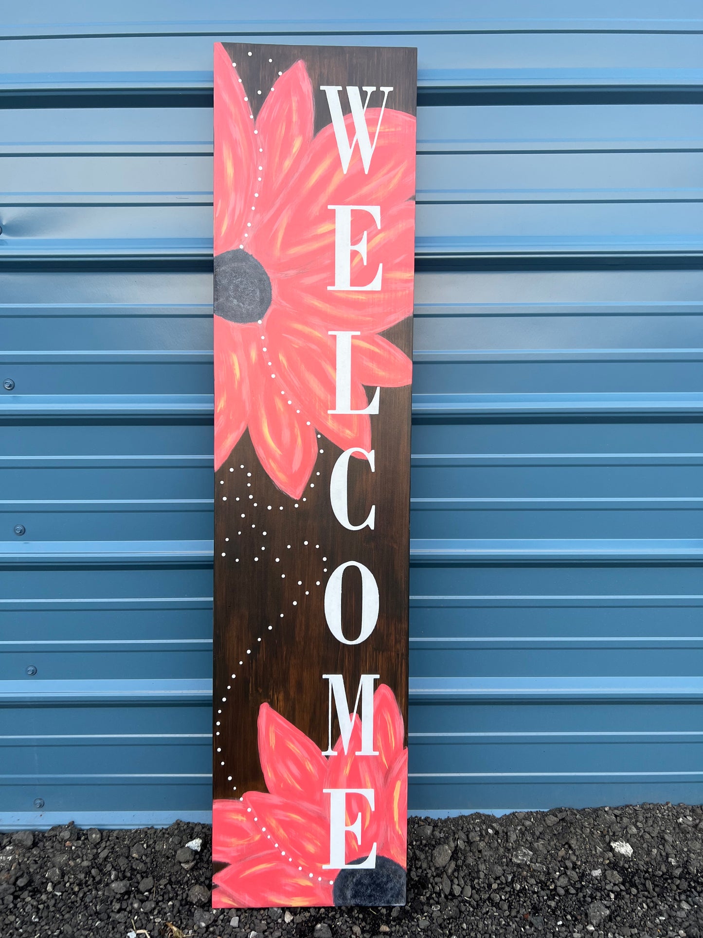 Welcome Daisy Flower Porch Leaner.