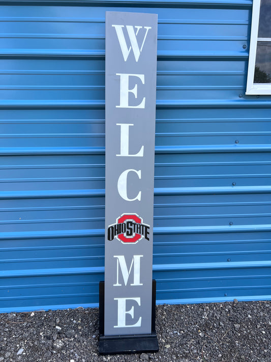 5ft Ohio State Welcome Porch Leaner
