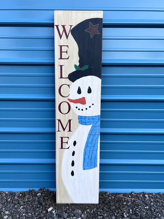 4ft Welcome Snowman with top hat