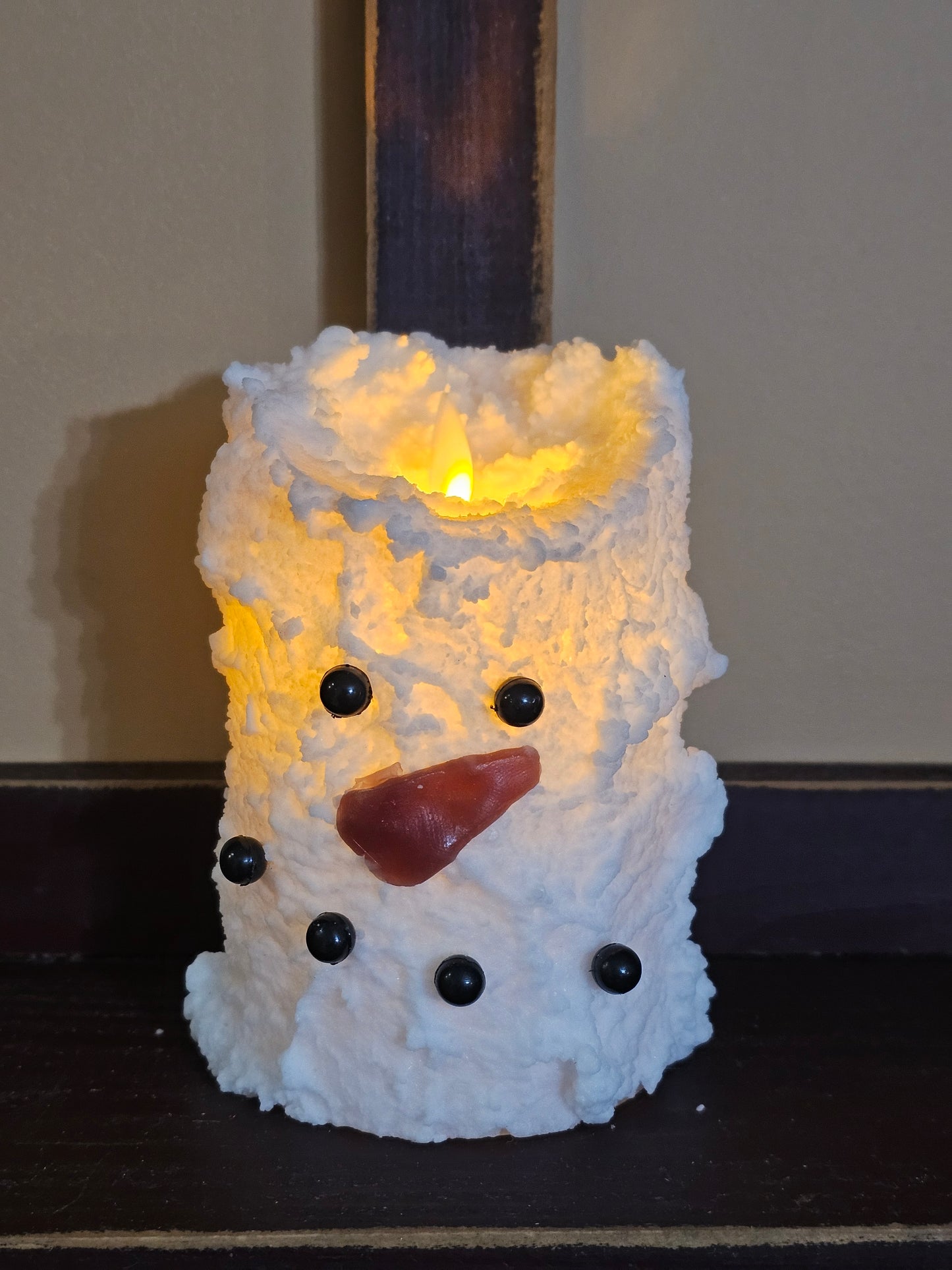 LED Moving Flame Candle, Moving Flame Candle, Realistic Candle, Snowman Candle, Christmas Candle