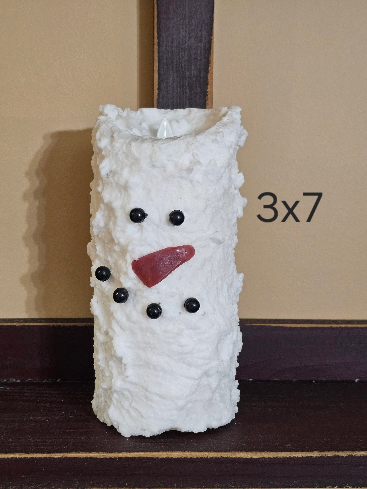 LED Moving Flame Candle, Moving Flame Candle, Realistic Candle, Snowman Candle, Christmas Candle