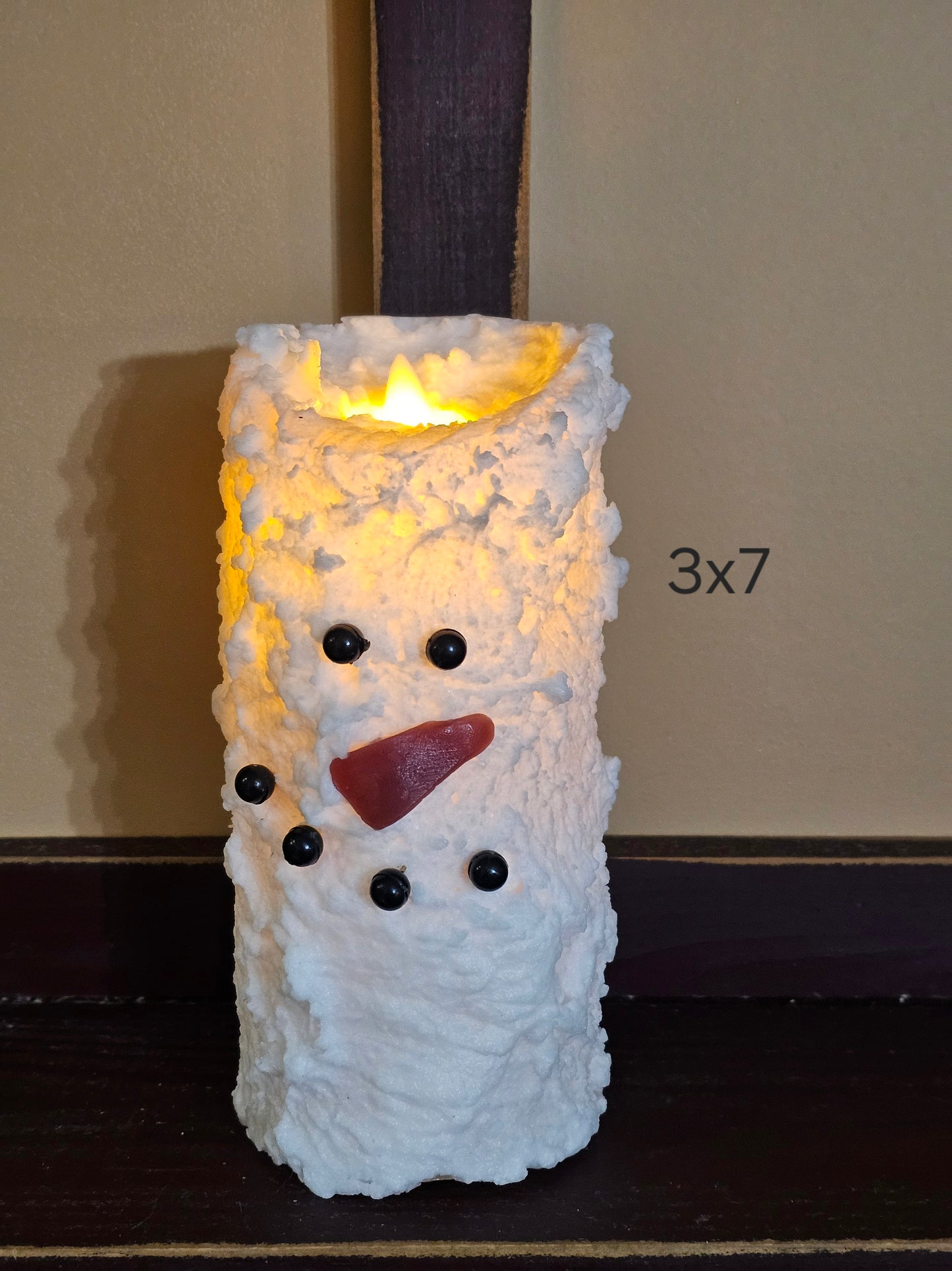 LED Moving Flame Candle, Moving Flame Candle, Realistic Candle, Snowman Candle, Christmas Candle