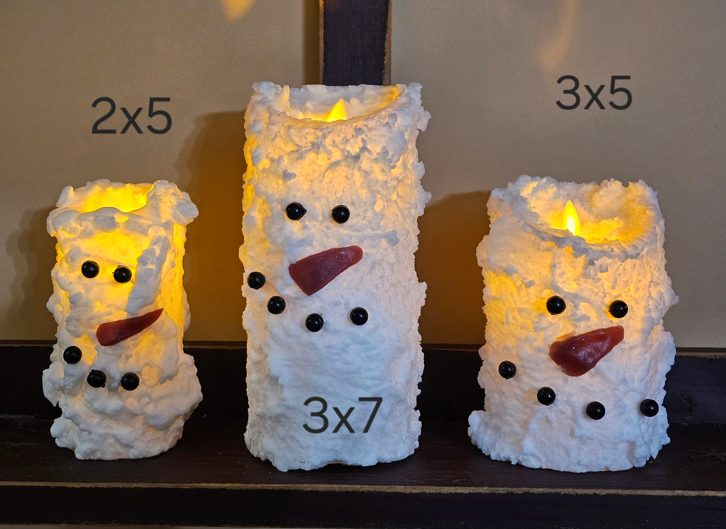 LED Moving Flame Candle, Moving Flame Candle, Realistic Candle, Snowman Candle, Christmas Candle