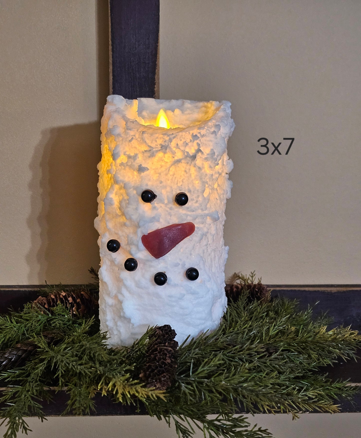 LED Moving Flame Candle, Moving Flame Candle, Realistic Candle, Snowman Candle, Christmas Candle