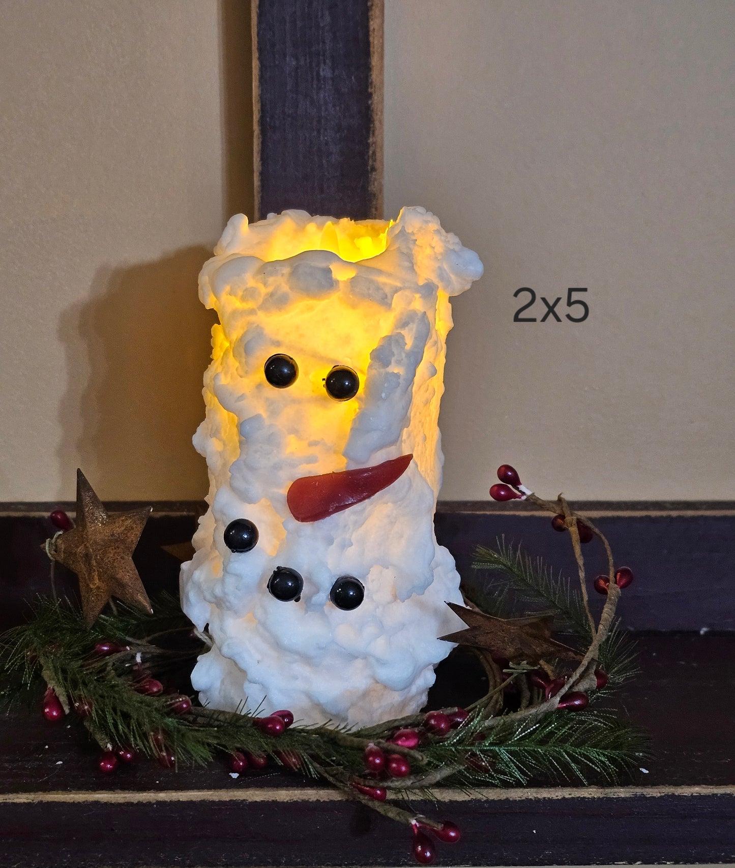 LED Moving Flame Candle, Moving Flame Candle, Realistic Candle, Snowman Candle, Christmas Candle