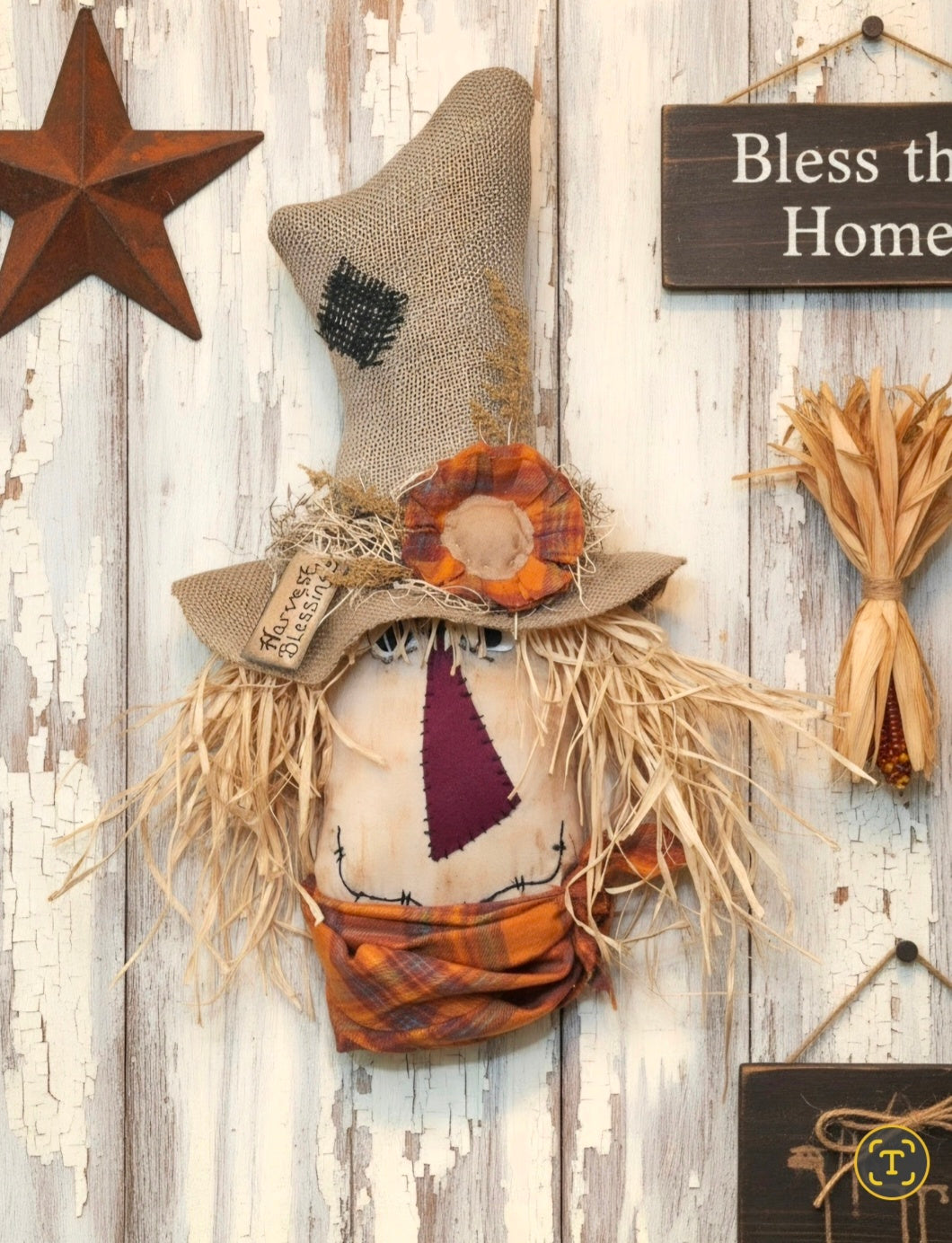 Handmade Primitive Scarecrow