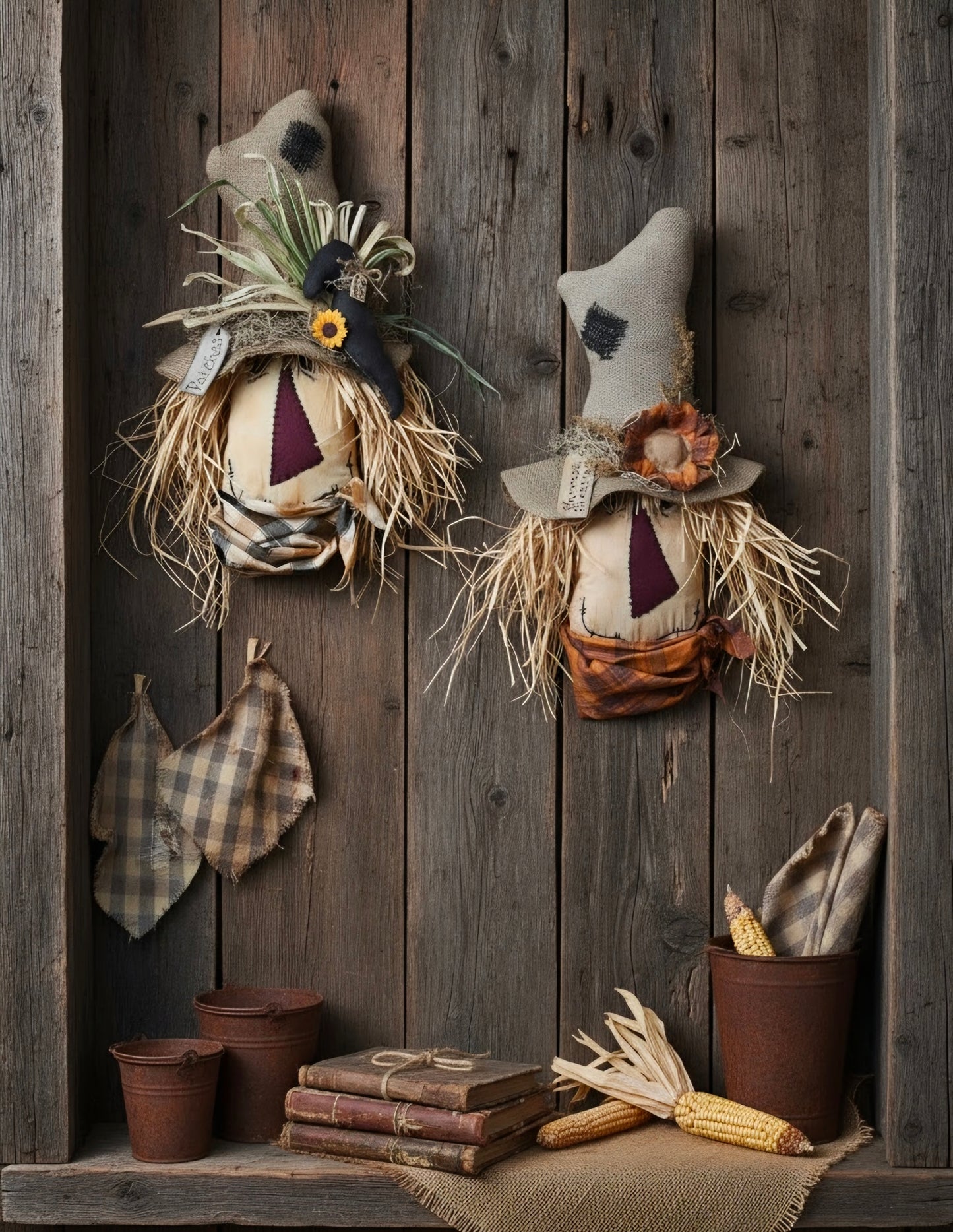 Handmade Primitive Scarecrow
