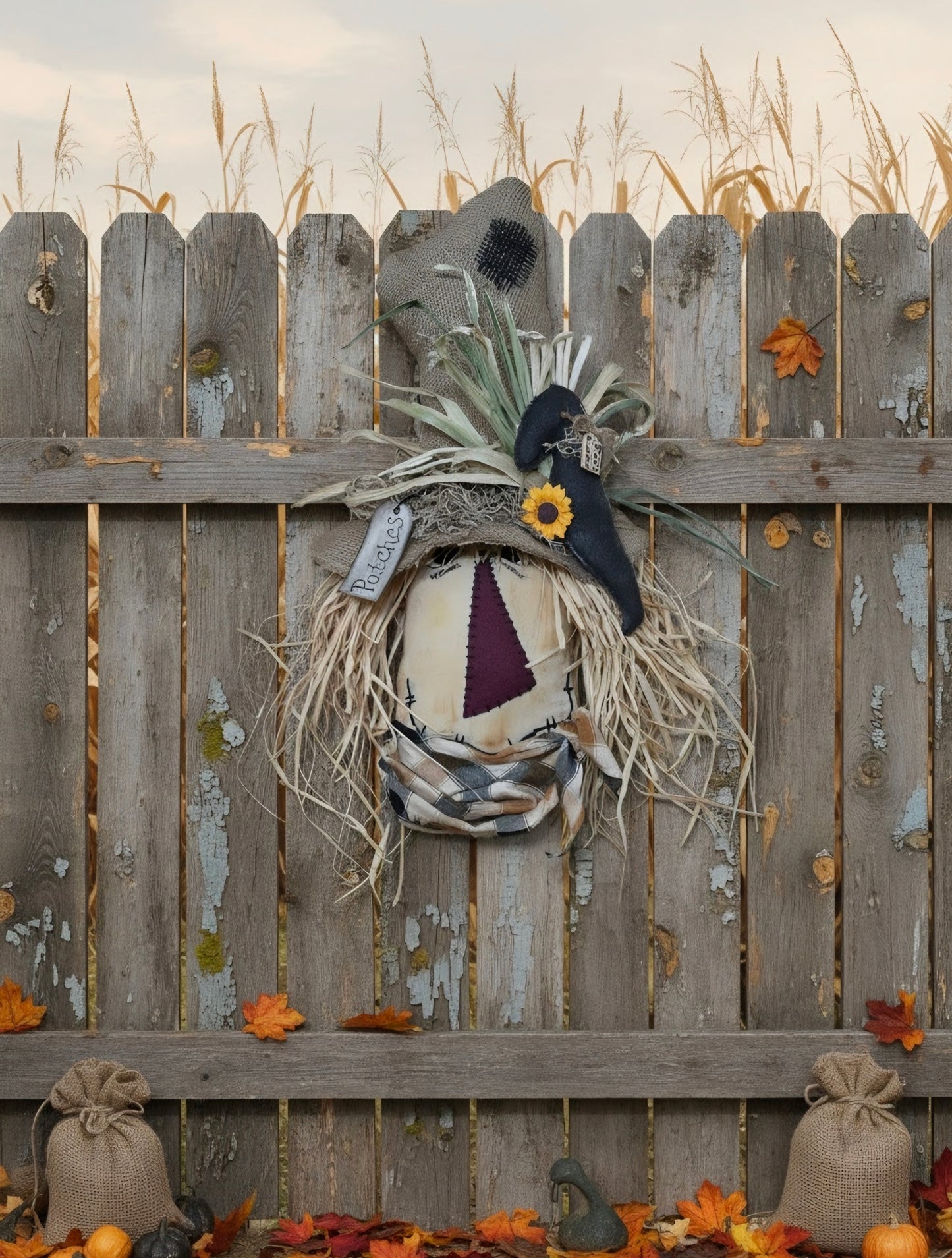 Handmade Primitive Scarecrow